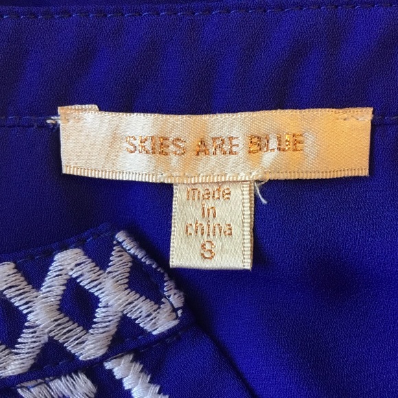 Stitch Fix Skies Are Blue Senza Embroidery Detail Top - S - Picture 4 of 6